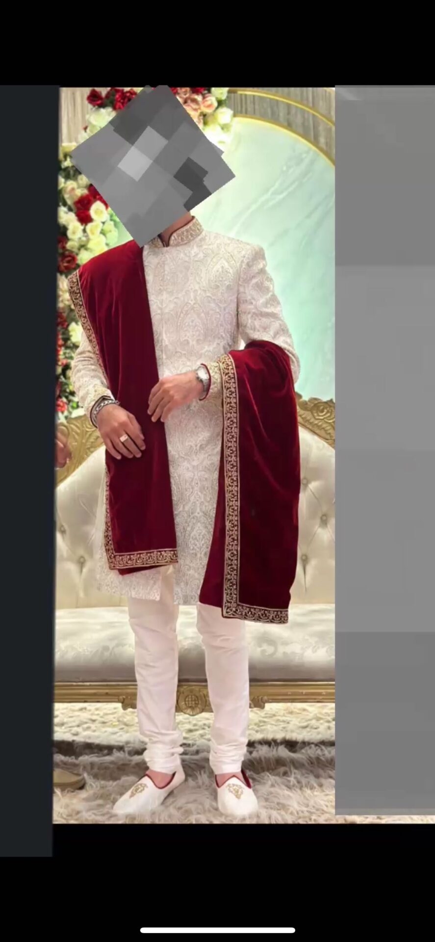 Men’s sherwani grooms wear
